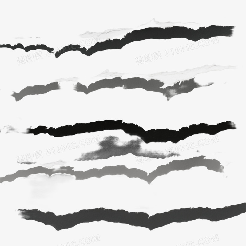 灰白撕裂纸边边框纹理