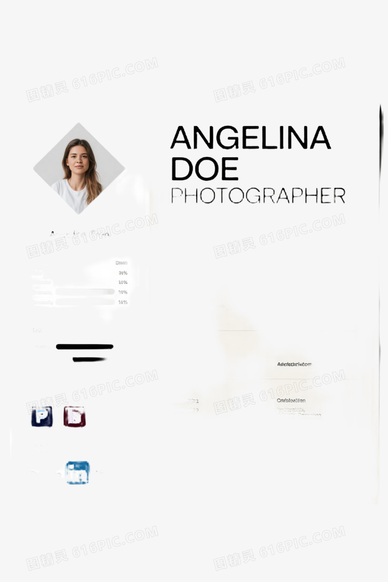 极简现代简历模板PPT元素