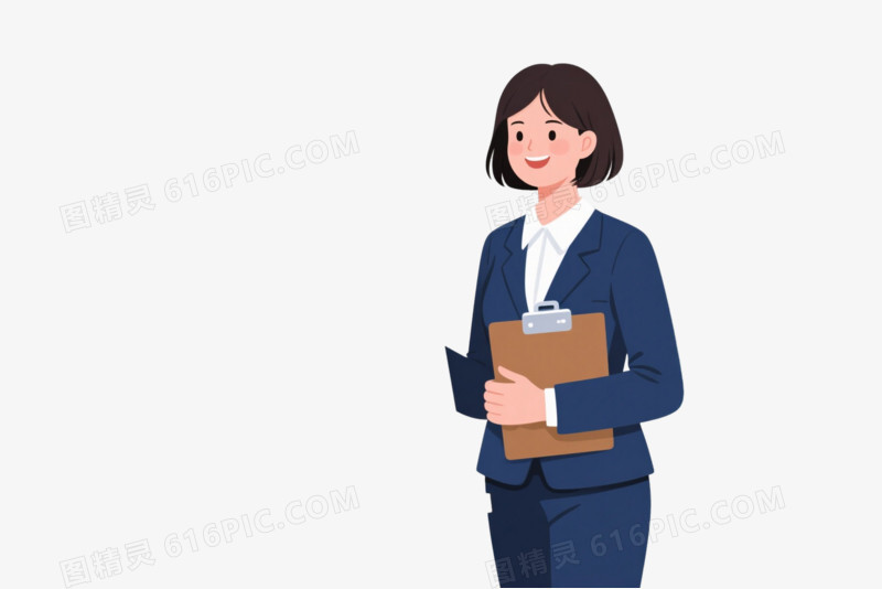 扁平风招聘场景插画元素