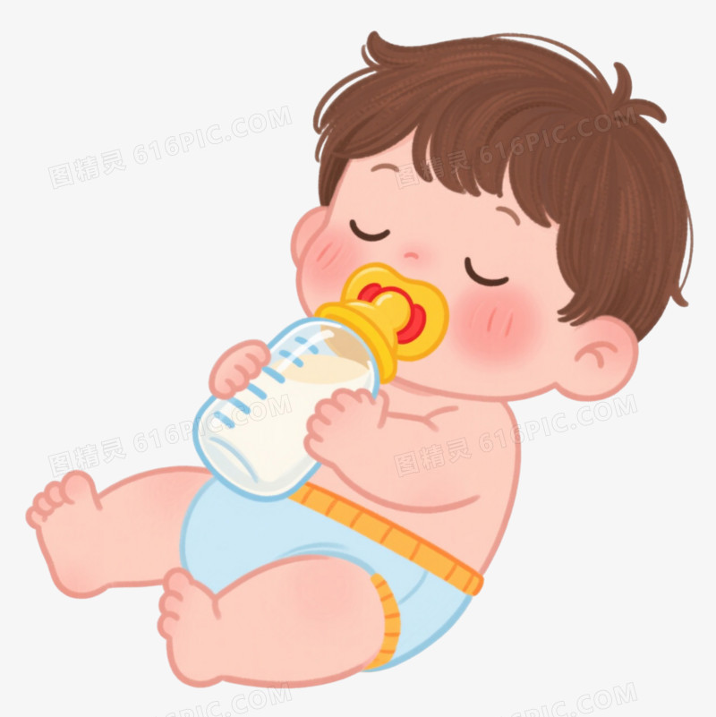 可爱婴儿卡通手绘元素