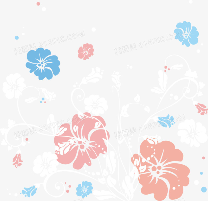 卡通手绘花