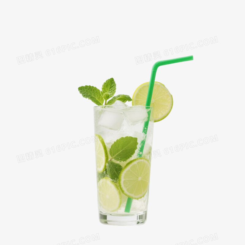 青柠薄荷莫吉托产品实物元素