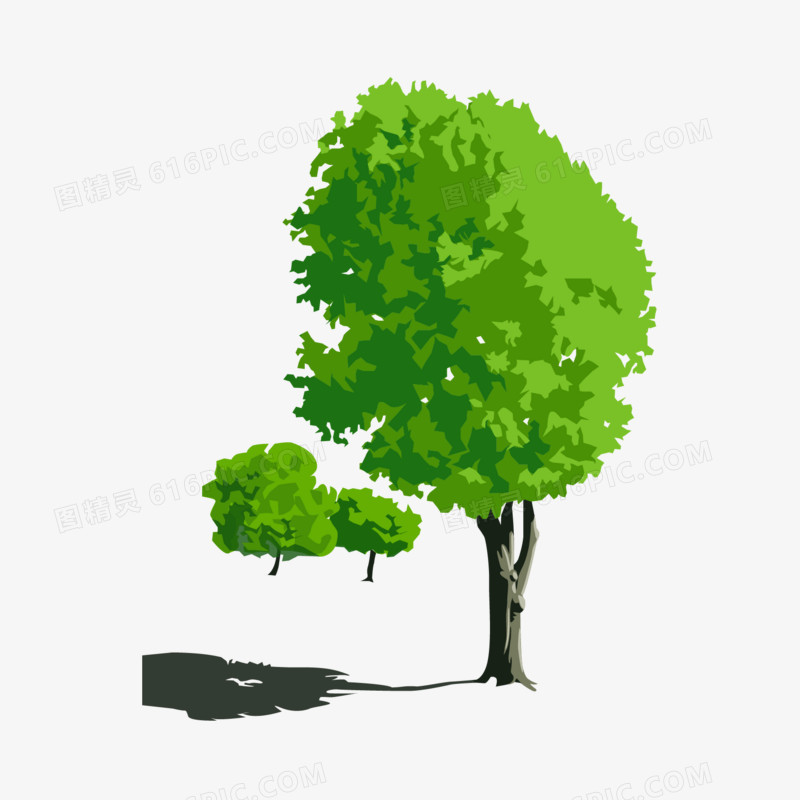 手绘树木