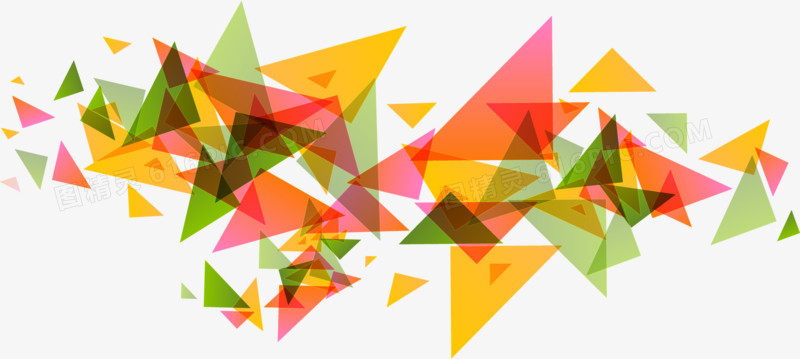 抽象炫彩几何立体碎块