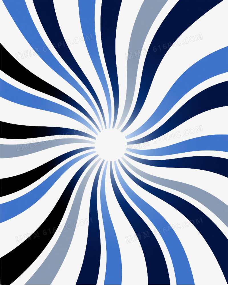 蓝白灰放射光束效果元素