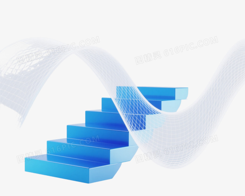 蓝白科技感抽象图形元素