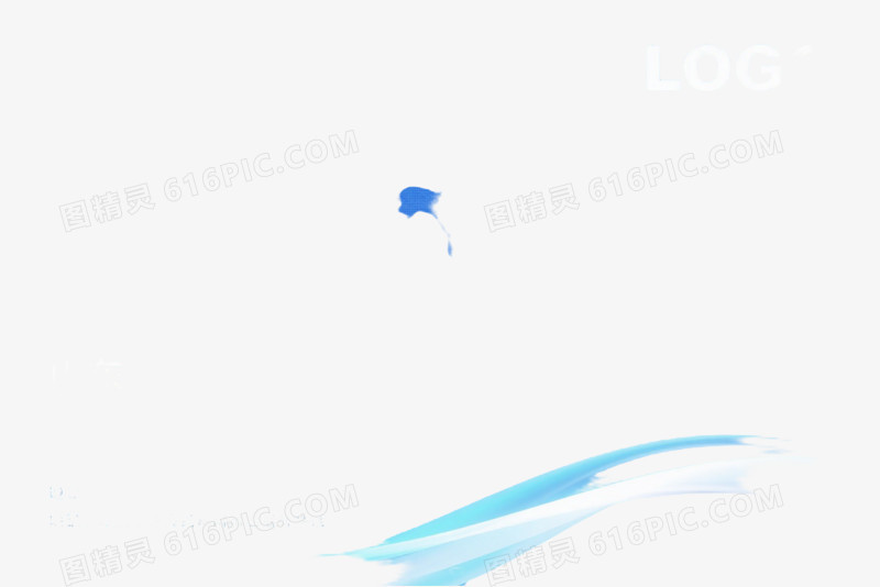 蓝白渐变信息展示PPT元素