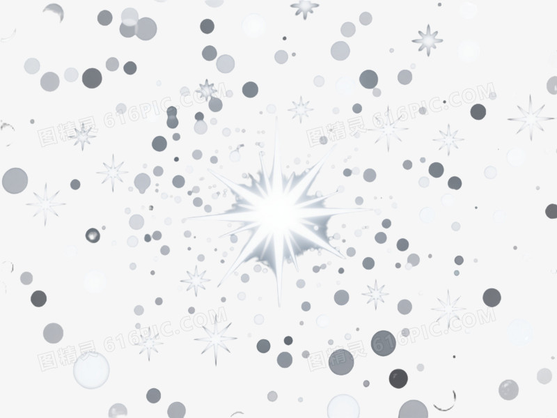 白色星芒粒子漂浮元素