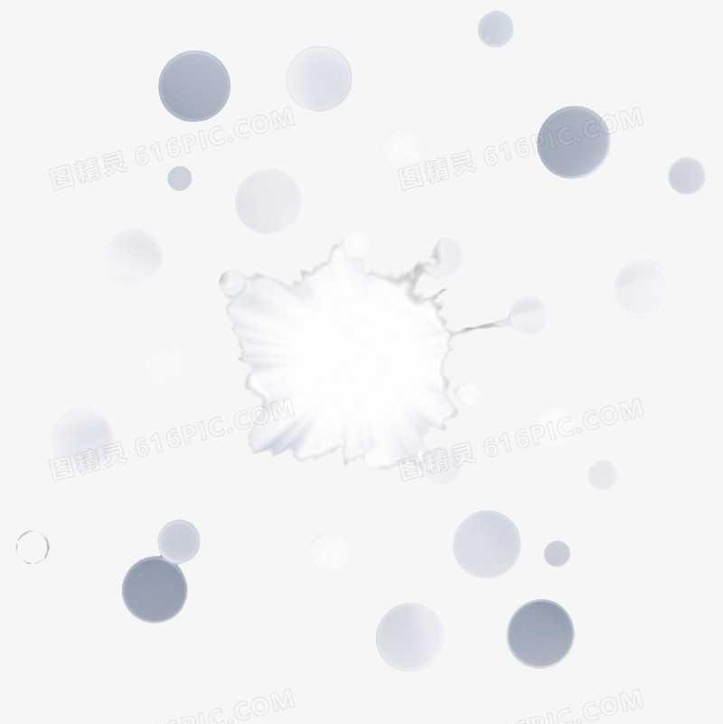 白色爆发光效效果元素