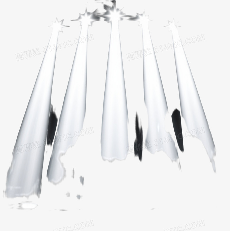 白色聚光灯光束效果元素