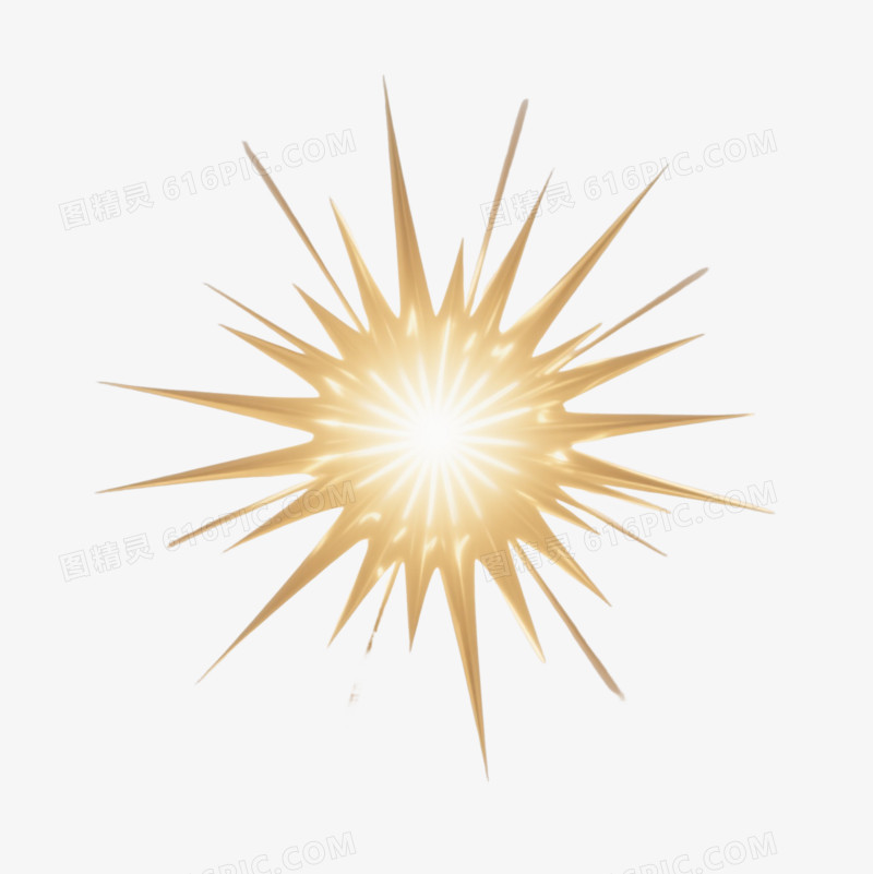金色放射光效效果元素