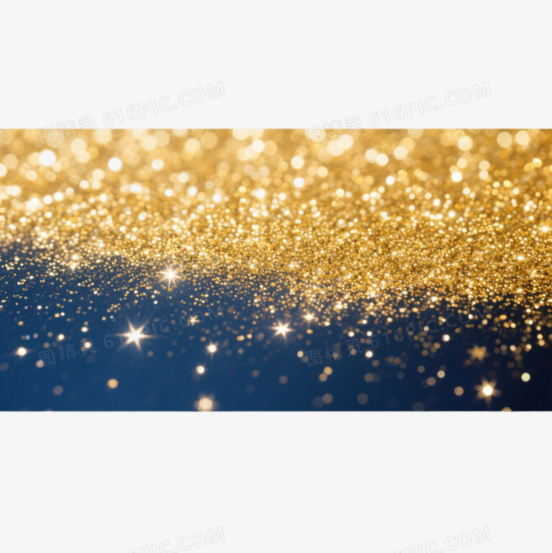 金色闪粉粒子漂浮元素