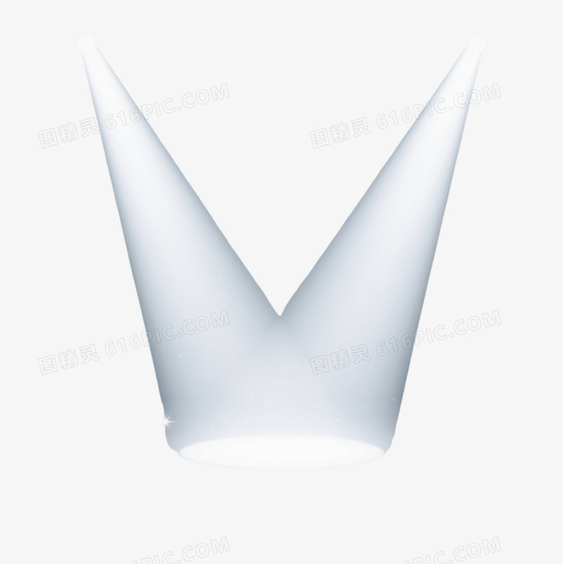 白色聚光灯光束效果元素