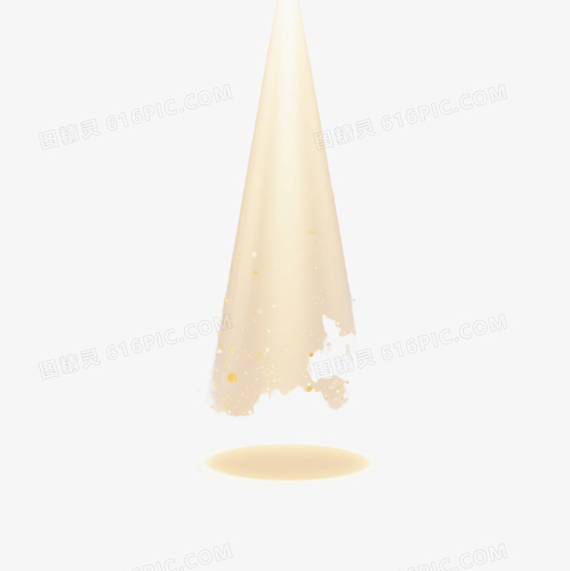 金色聚光灯光束漂浮元素