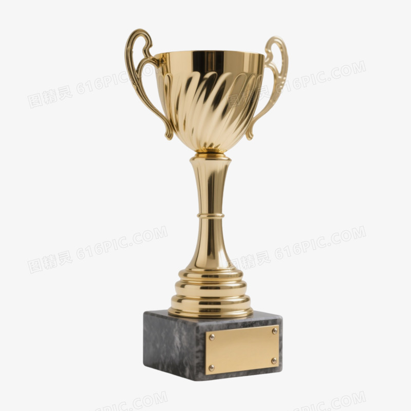 金色奖杯产品实物元素