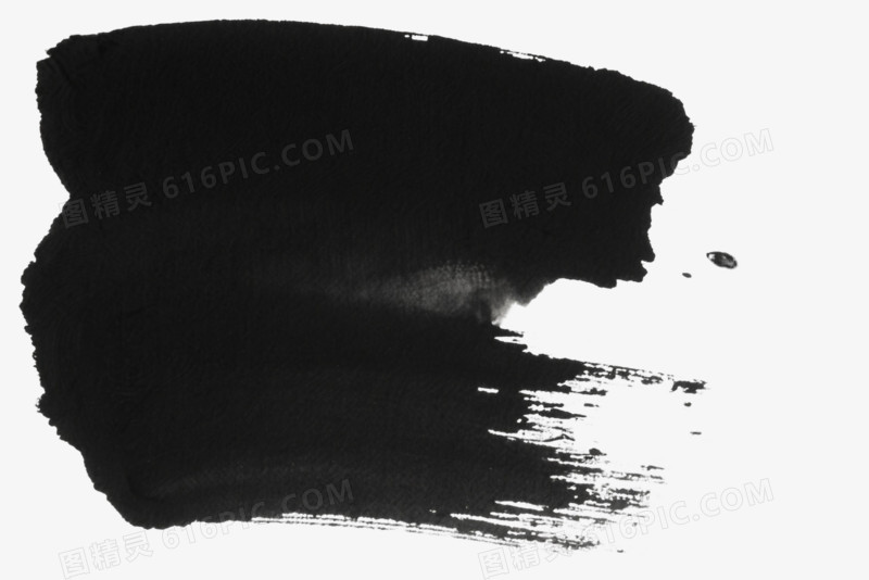 黑墨渐变笔刷效果元素