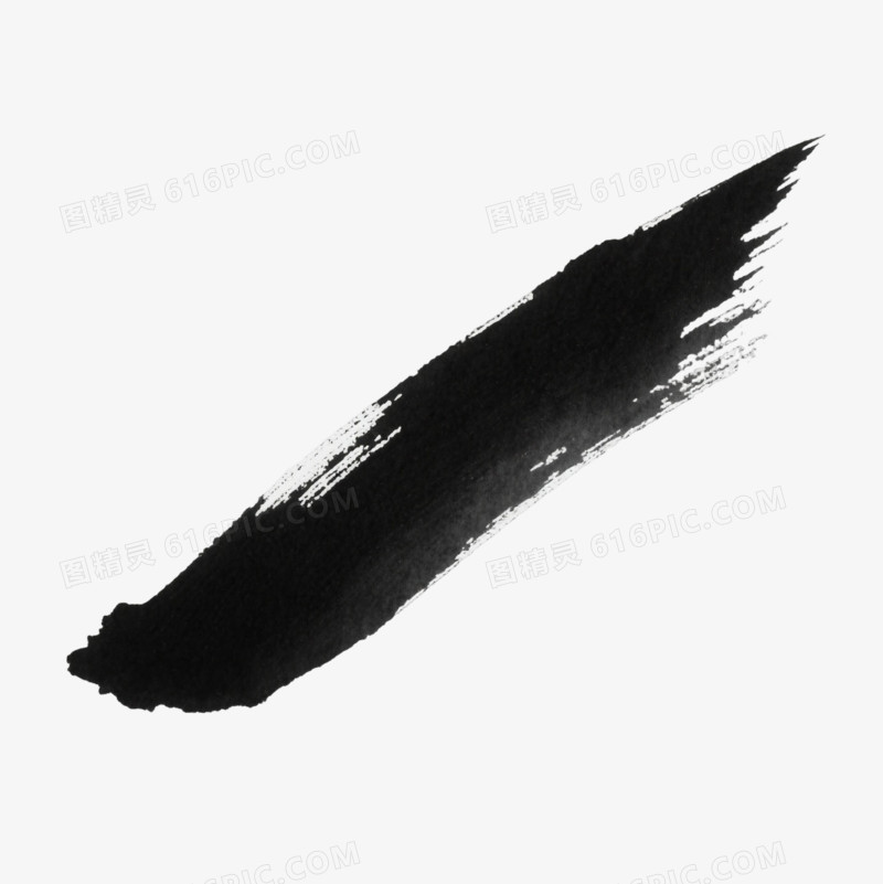 黑色水墨笔触效果元素