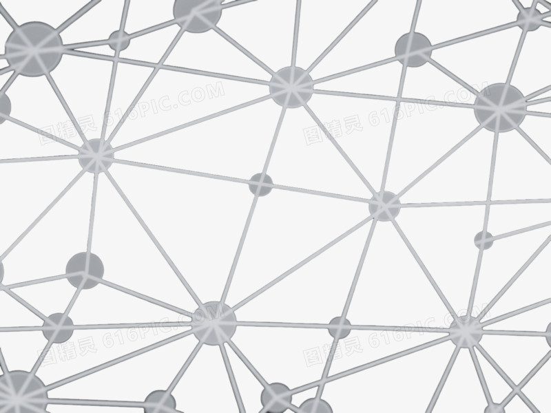 浅灰几何网络漂浮元素
