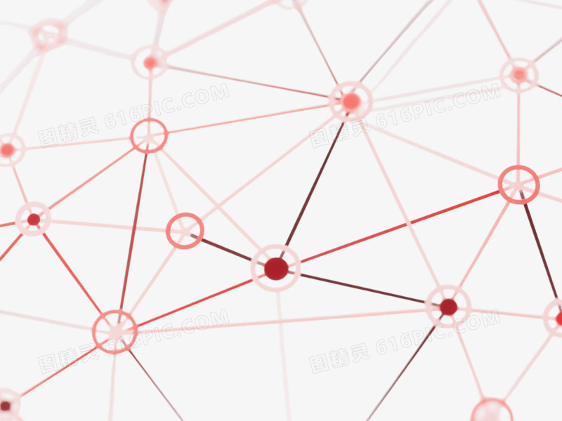 红调几何网络漂浮元素