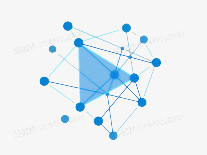 蓝几何网络科技感线框元素