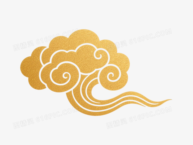 金色祥云传统中式装饰图案