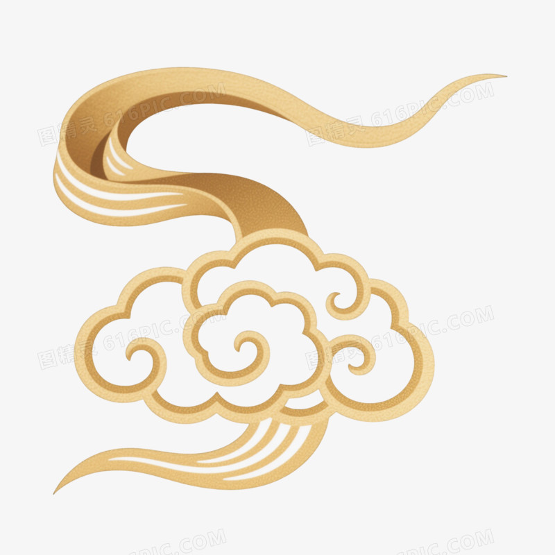 金色祥云纹样装饰图案
