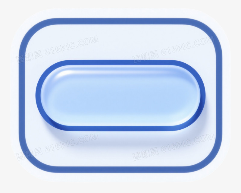 浅蓝半透明按钮UI元素