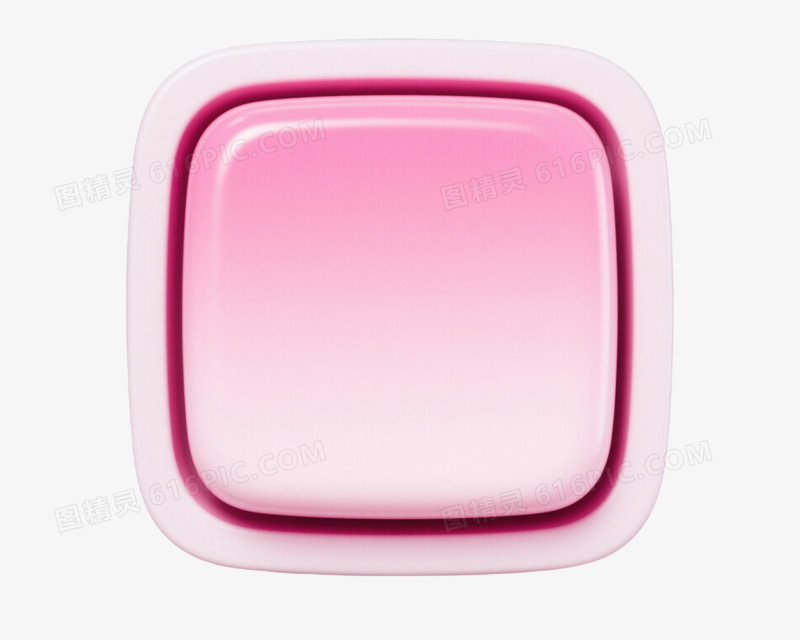 粉色渐变圆角按钮漂浮元素