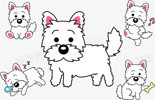 狗图案卡通小狗 手绘小狗