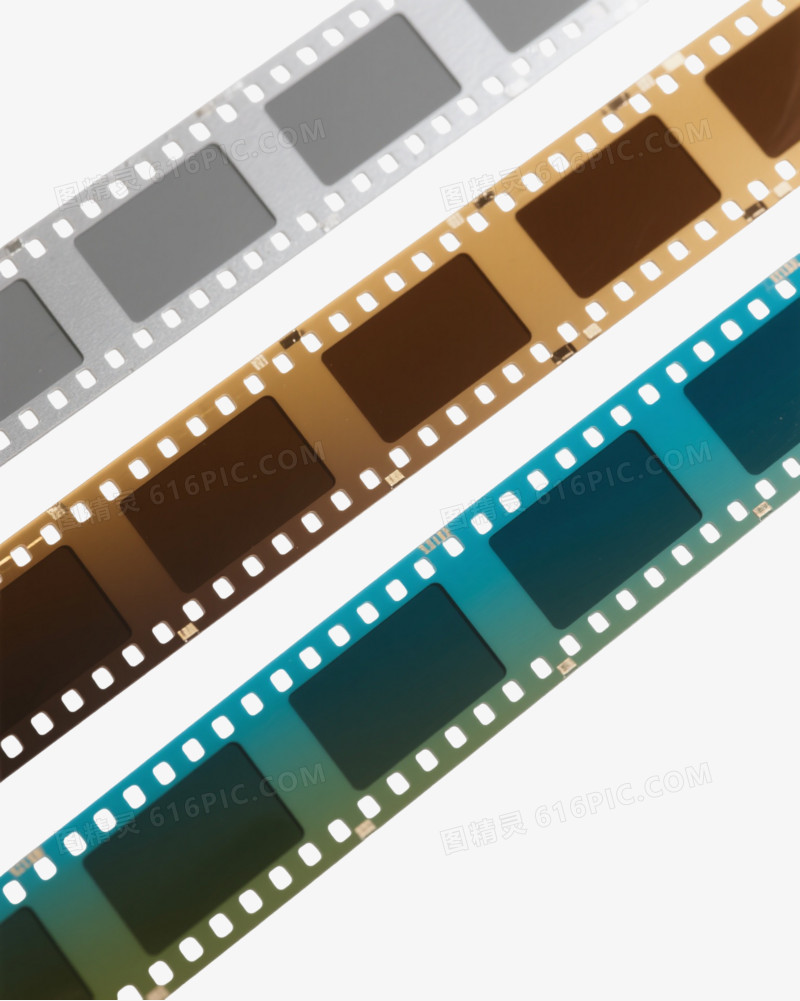 四色电影胶片带漂浮元素