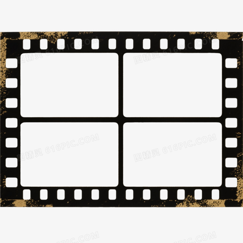 复古胶片条漂浮元素