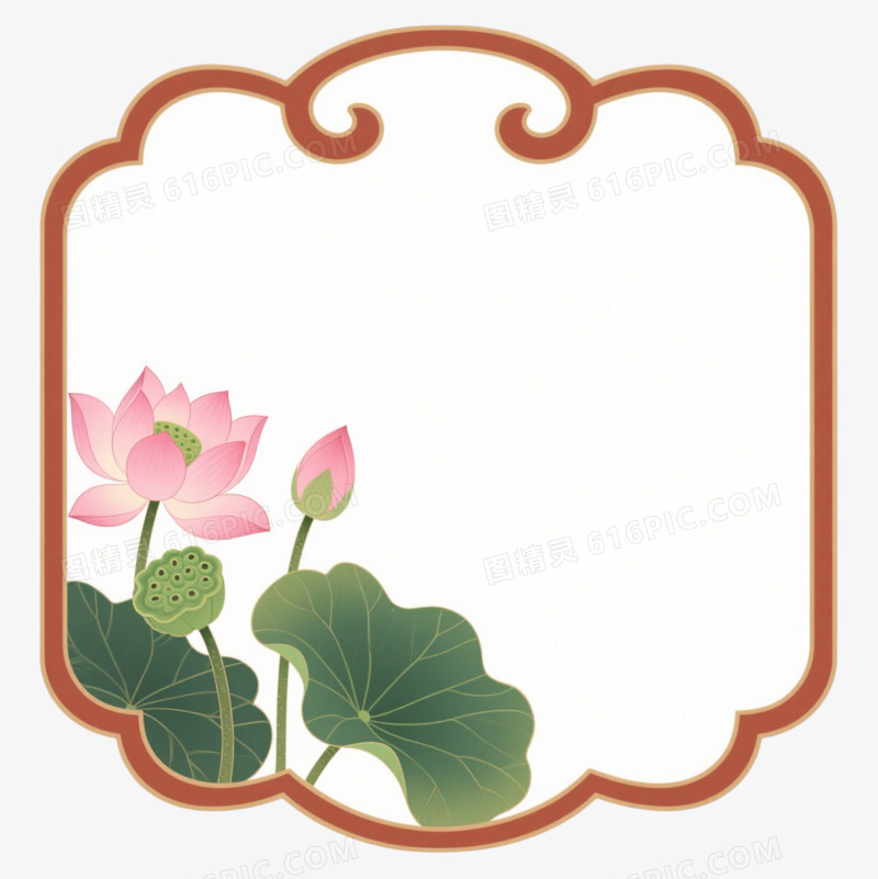 米黄云纹边框卡片元素