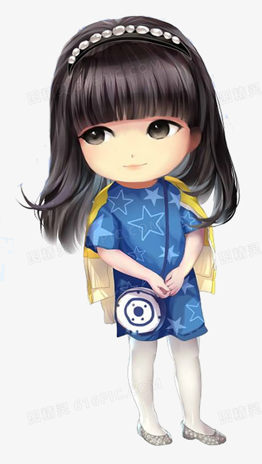 手绘女孩