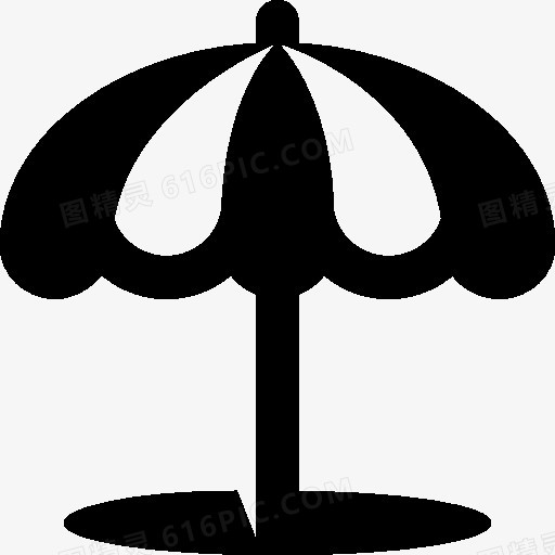 旅游海滩伞图标