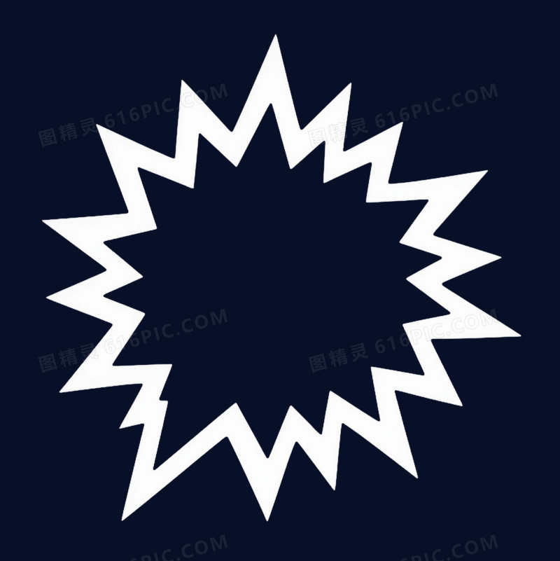 高对比黑白爆炸对话气泡漂浮元素