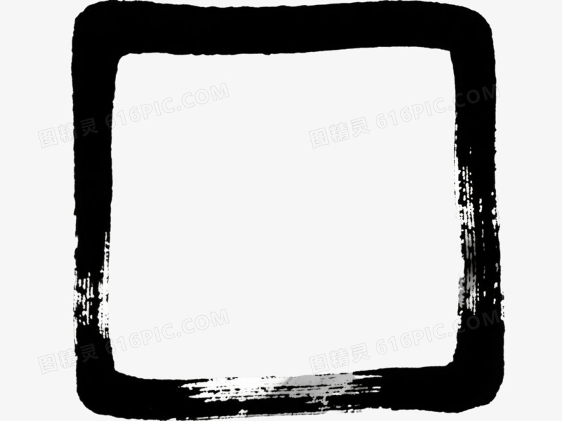 水墨晕染矩形边框纹理