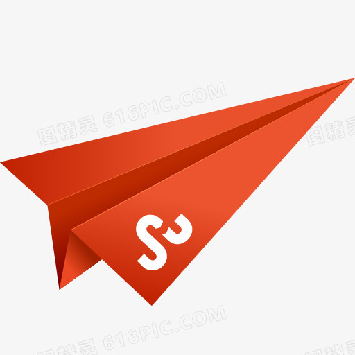 橙色折纸纸飞机社会化媒体StumbleUpon社会层面