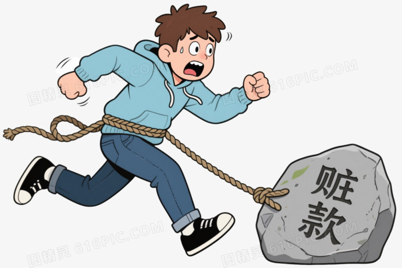 惊慌男子拖赃款石块卡通手绘元素图片免费下载_PNG素材_编号vgpi9e5dp_图精灵