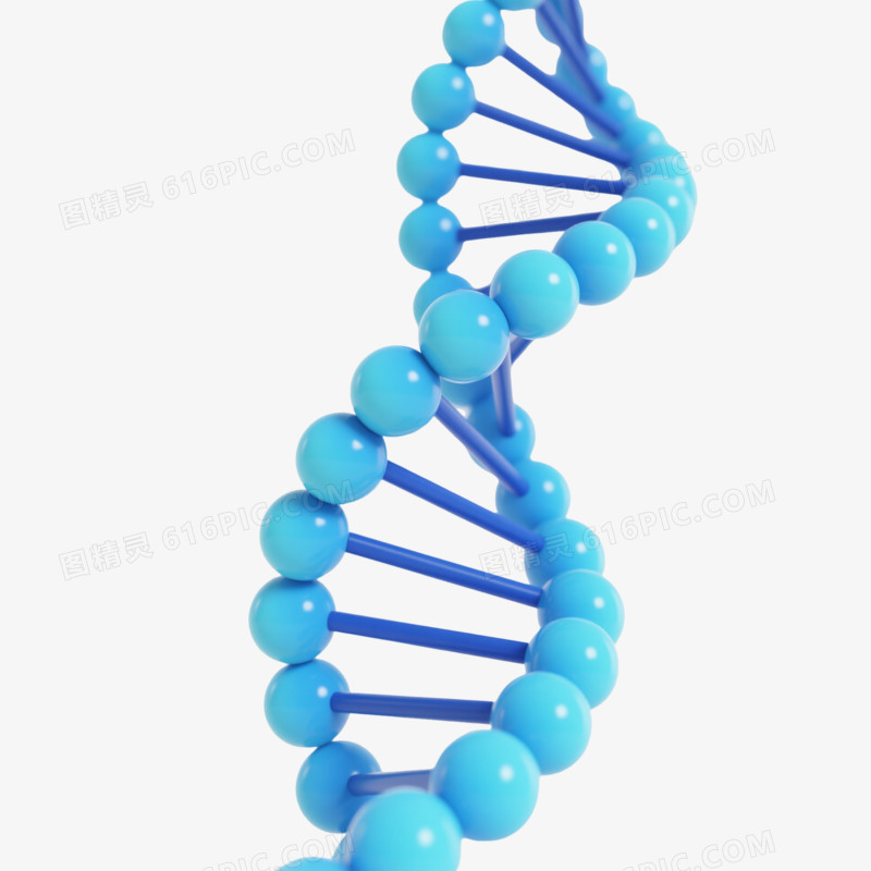 蓝渐变DNA双螺旋科学插图元素