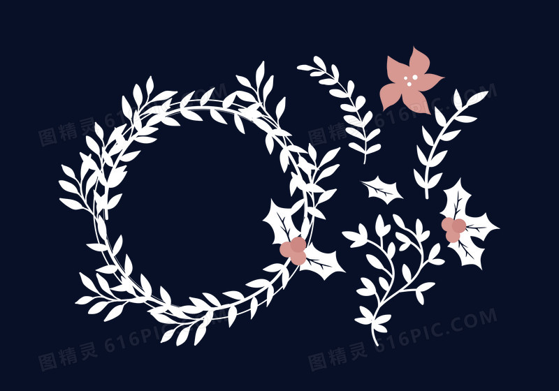 橄榄枝花环婚庆装饰