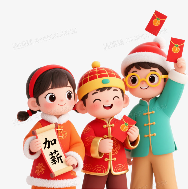 中国风儿童Q版卡通手绘元素