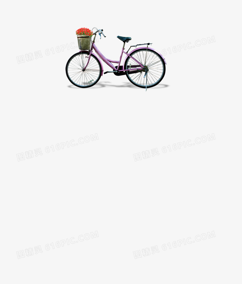 带花的文艺自行车，单车，骑行，小清新