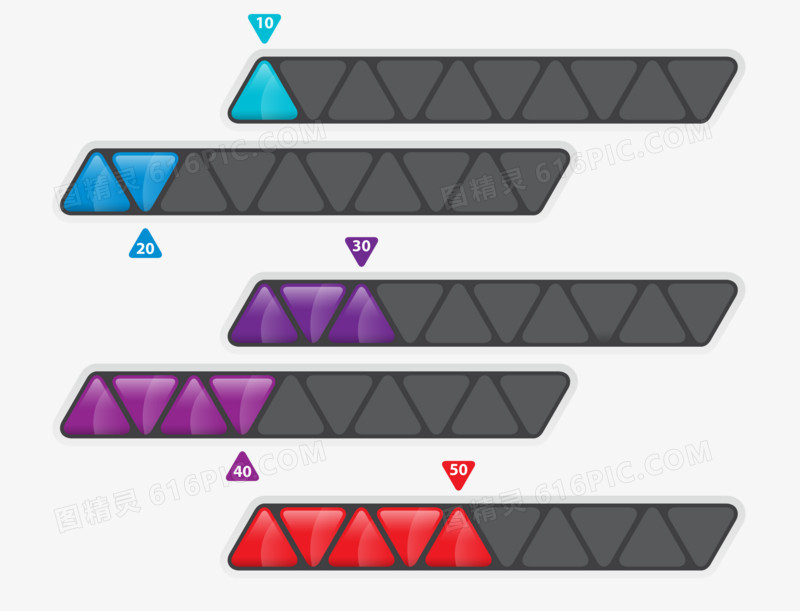 创意进度条矢量元素