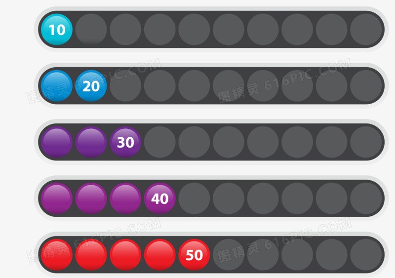 创意进度条矢量元素