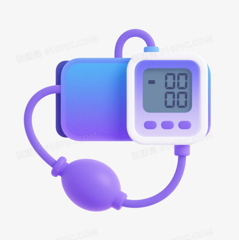 蓝紫渐变血压计图标元素图片免费下载_PNG素材_编号1yqin8xrj_图精灵