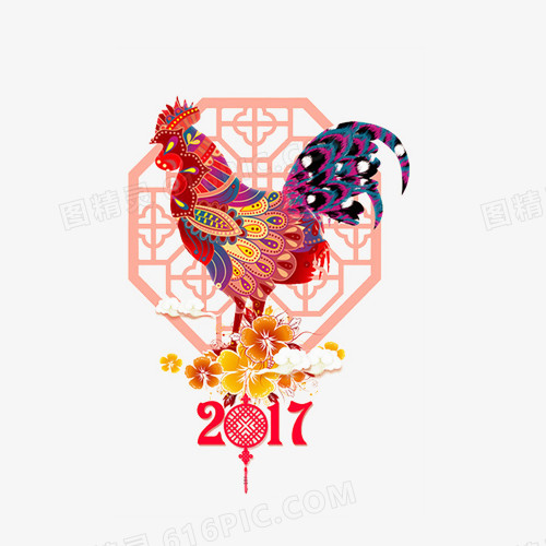 2017年中国风鸡图案