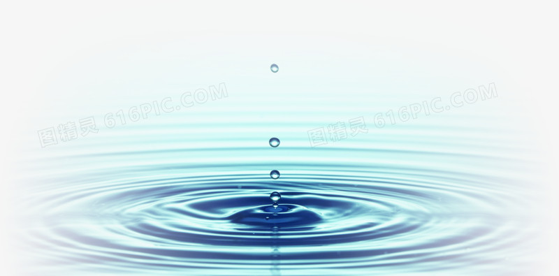 梦幻蓝色水面滴水