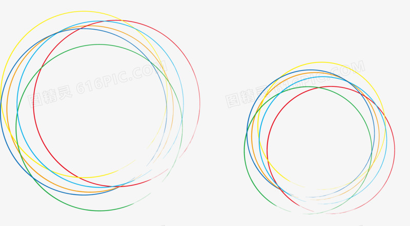 矢量炫彩圆圈
