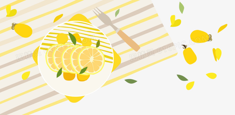 柠檬美食矢量图免费下载