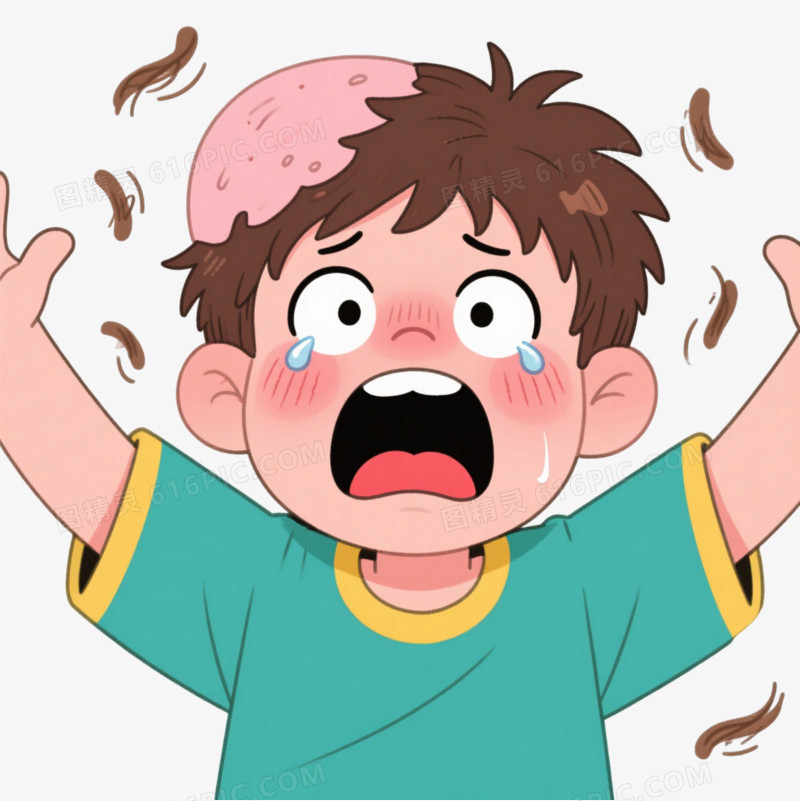 惊慌男孩卡通手绘元素图片免费下载_PNG素材_编号1kxig58rm_图精灵